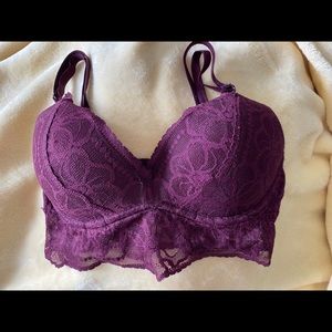 Pink Victoria’s Secret Lace Bralette, Sz XS, AA-B